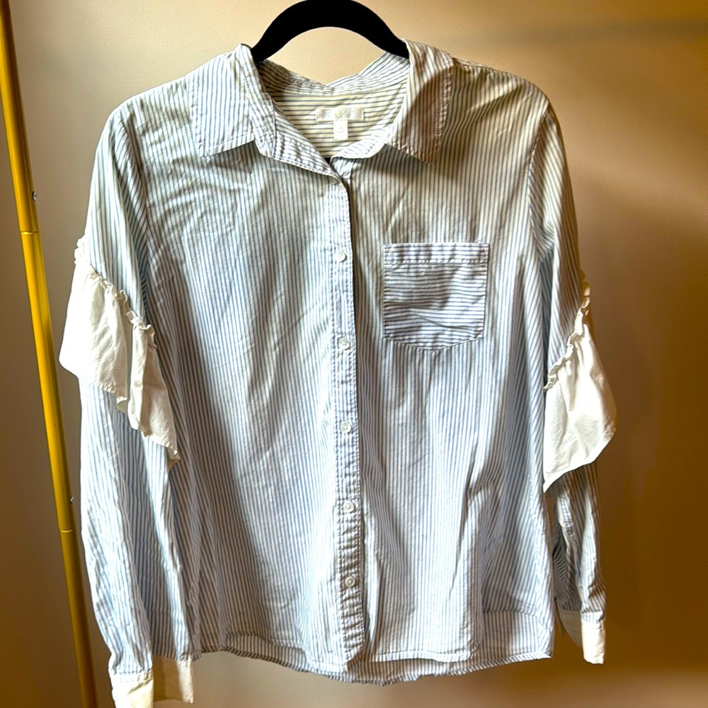 Women’s button down - striped. Size medium.